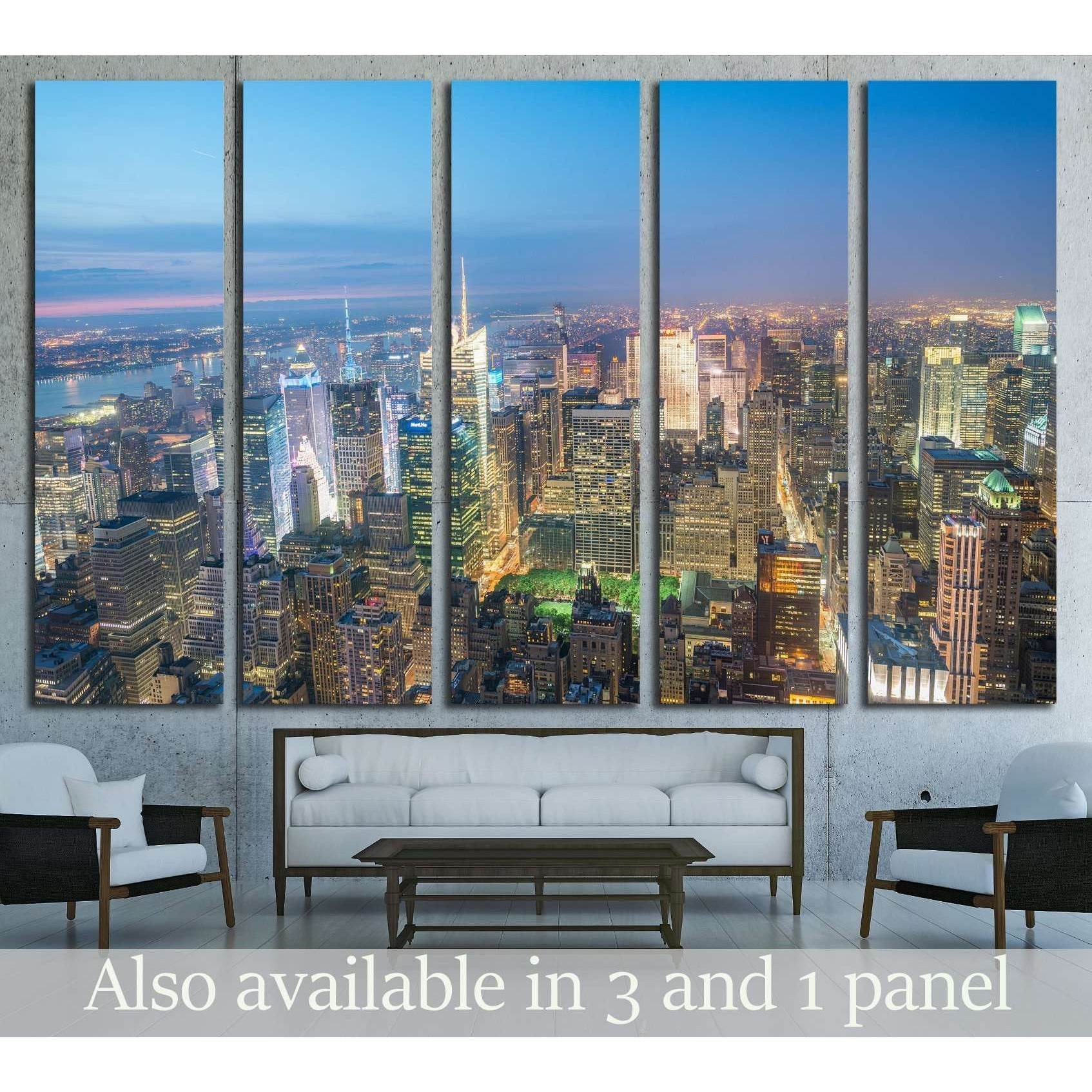 Manhattan Midtown from a rooftop. New York attracts 50 million tourists annually №2958 Ready to Hang Canvas PrintCanvas art arrives ready to hang, with hanging accessories included and no additional framing required. Every canvas print is hand-crafted, ma