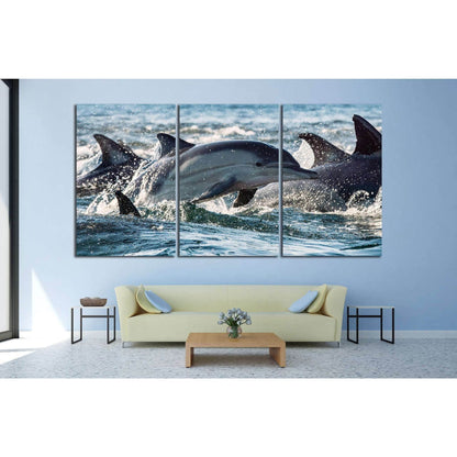 Many Dolphins №514 Ready to Hang Canvas PrintCanvas art arrives ready to hang, with hanging accessories included and no additional framing required. Every canvas print is hand-crafted, made on-demand at our workshop and expertly stretched around 100% Nort