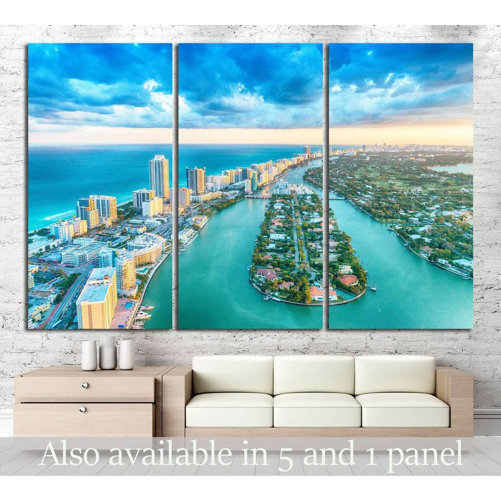 Miami Beach №1030 Ready to Hang Canvas PrintCanvas art arrives ready to hang, with hanging accessories included and no additional framing required. Every canvas print is hand-crafted, made on-demand at our workshop and expertly stretched around 100% North