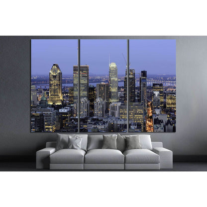 Montreal Downtown at Dusk, Canada №2085 Ready to Hang Canvas PrintCanvas art arrives ready to hang, with hanging accessories included and no additional framing required. Every canvas print is hand-crafted, made on-demand at our workshop and expertly stret