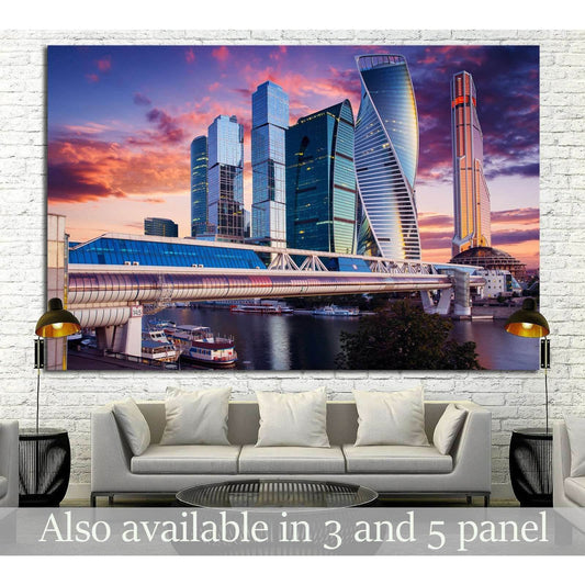 Moscow International Business Center, Russia №1438 Ready to Hang Canvas PrintCanvas art arrives ready to hang, with hanging accessories included and no additional framing required. Every canvas print is hand-crafted, made on-demand at our workshop and exp