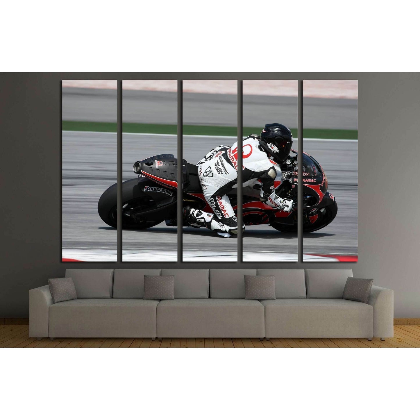 MotoGP rider Loris Capirossi of the Pramac Racing Team №2473 Ready to Hang Canvas PrintCanvas art arrives ready to hang, with hanging accessories included and no additional framing required. Every canvas print is hand-crafted, made on-demand at our worksh