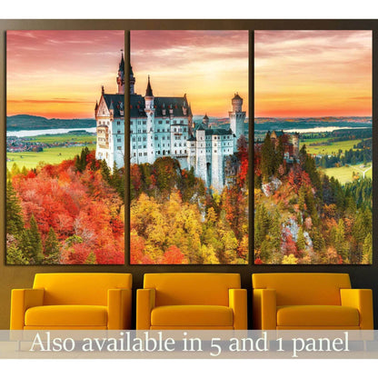 Neuschwanstein castle, Palace situated in Bavaria, Germany №1806 Ready to Hang Canvas PrintCanvas art arrives ready to hang, with hanging accessories included and no additional framing required. Every canvas print is hand-crafted, made on-demand at our wo