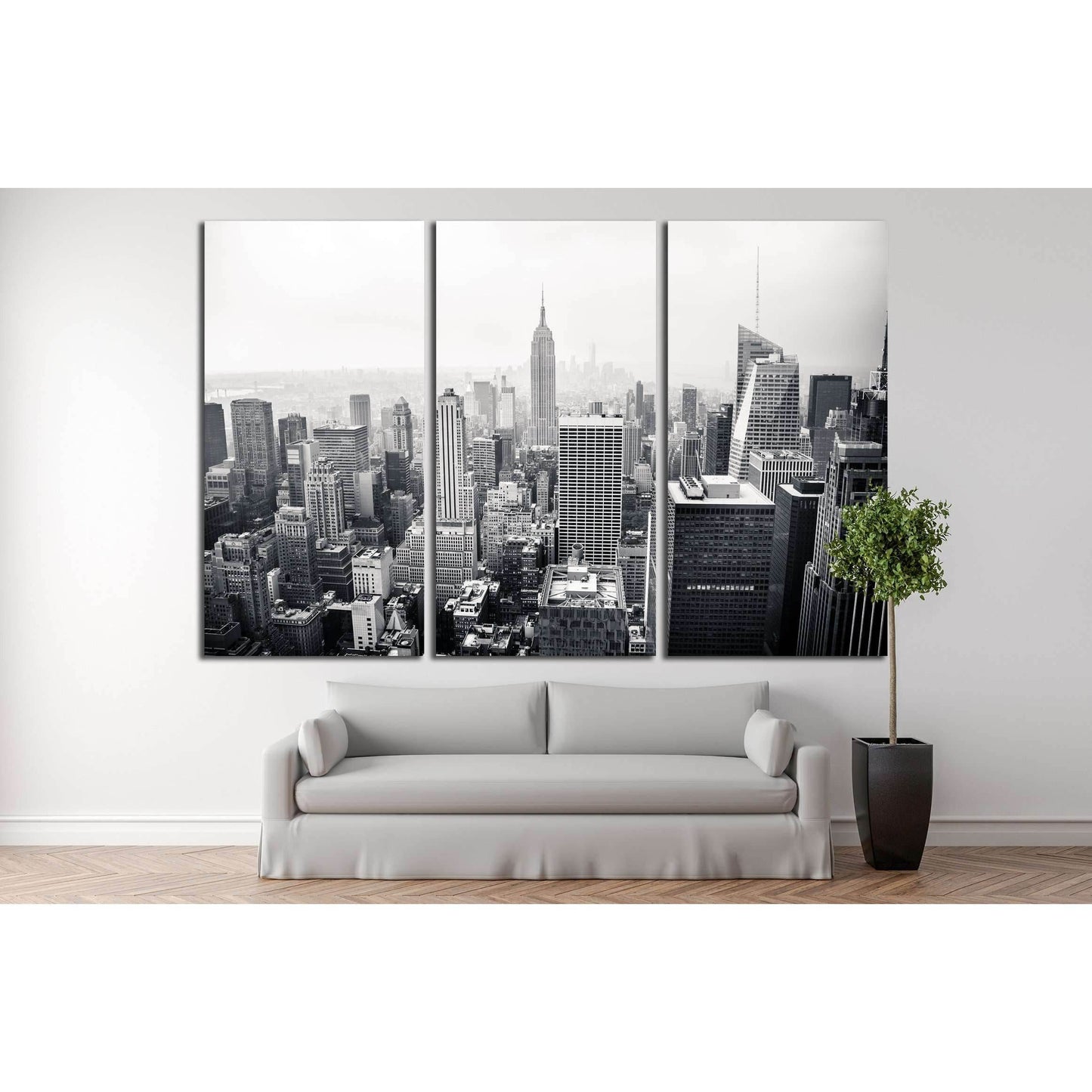 New York city in black and white. Aerial view №2635 Ready to Hang Canvas PrintCanvas art arrives ready to hang, with hanging accessories included and no additional framing required. Every canvas print is hand-crafted, made on-demand at our workshop and ex