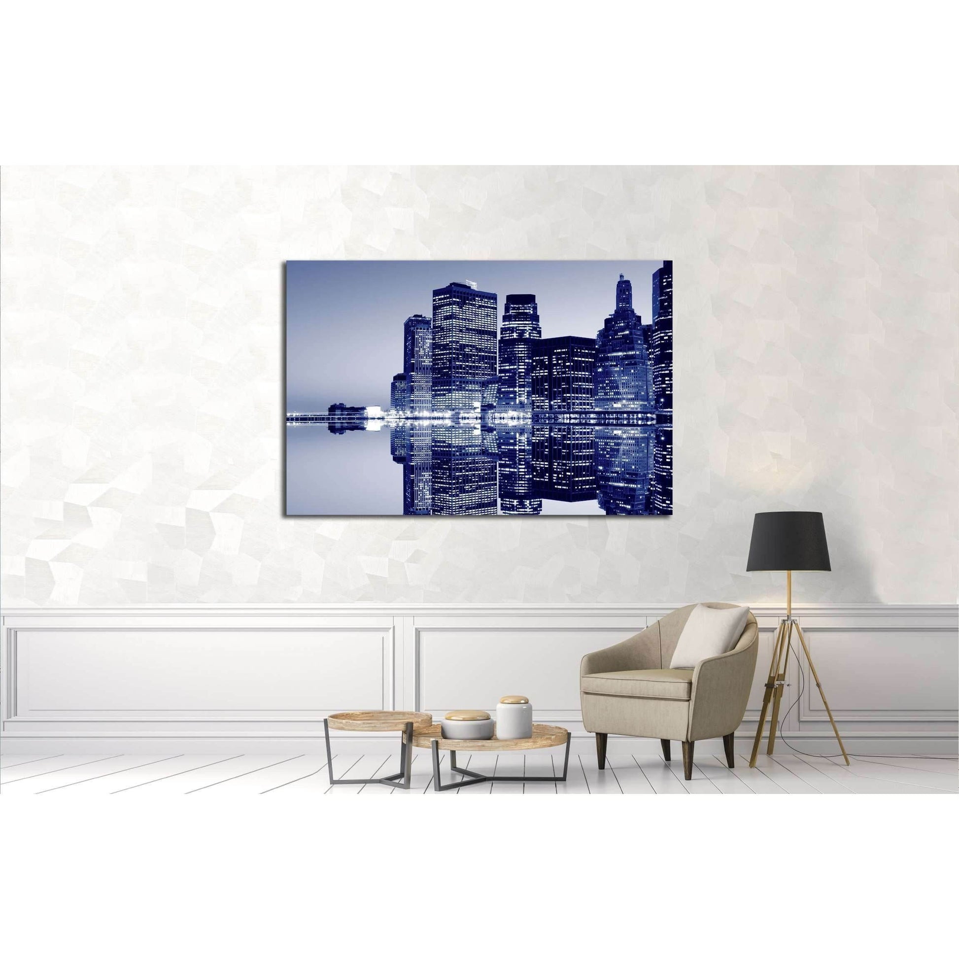 New York City skyline at Night Lights, Lowre Manhattan №2591 Ready to Hang Canvas PrintCanvas art arrives ready to hang, with hanging accessories included and no additional framing required. Every canvas print is hand-crafted, made on-demand at our worksh