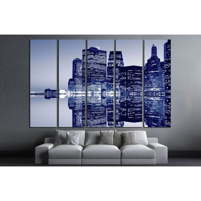 New York City skyline at Night Lights, Lowre Manhattan №2591 Ready to Hang Canvas PrintCanvas art arrives ready to hang, with hanging accessories included and no additional framing required. Every canvas print is hand-crafted, made on-demand at our worksh