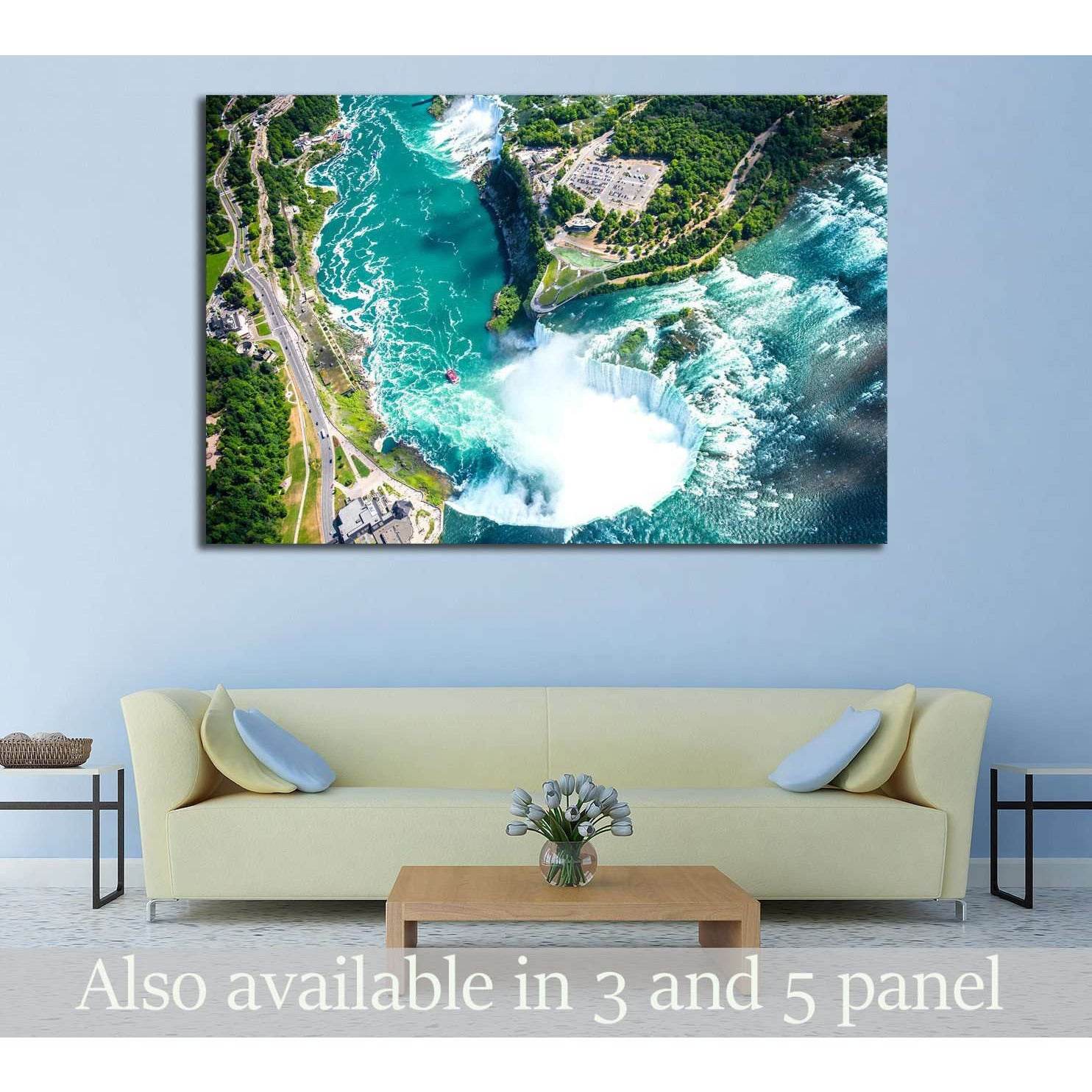 Niagara Falls Aerial View from helicopter, Canadian Falls, Canada №2007 Ready to Hang Canvas PrintCanvas art arrives ready to hang, with hanging accessories included and no additional framing required. Every canvas print is hand-crafted, made on-demand at