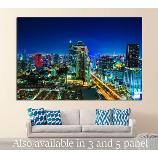 night landscape buildings №995 Ready to Hang Canvas PrintCanvas art arrives ready to hang, with hanging accessories included and no additional framing required. Every canvas print is hand-crafted, made on-demand at our workshop and expertly stretched arou