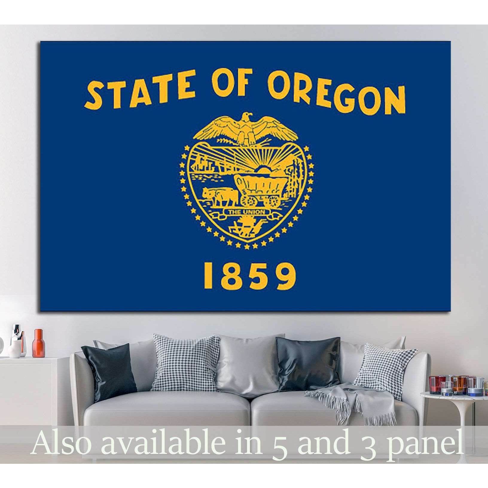 Oregon State Flag №683 Ready to Hang Canvas PrintCanvas art arrives ready to hang, with hanging accessories included and no additional framing required. Every canvas print is hand-crafted, made on-demand at our workshop and expertly stretched around 100%