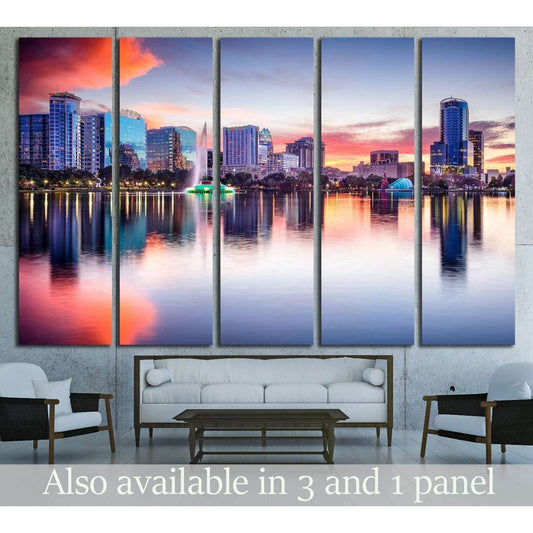 Orlando, Florida, USA skyline at Eola Lake №1696 Ready to Hang Canvas PrintCanvas art arrives ready to hang, with hanging accessories included and no additional framing required. Every canvas print is hand-crafted, made on-demand at our workshop and exper