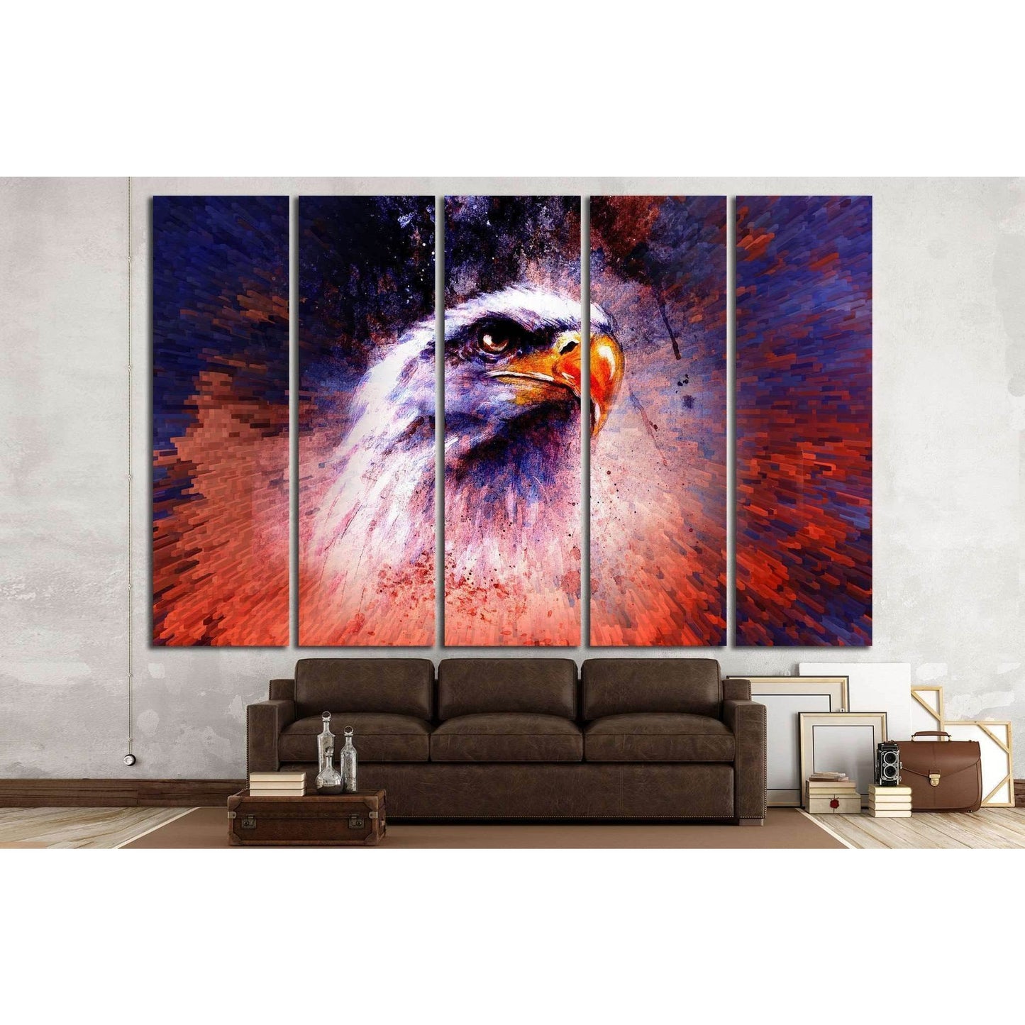 painting of eagle on an abstract background №1418 Ready to Hang Canvas PrintCanvas art arrives ready to hang, with hanging accessories included and no additional framing required. Every canvas print is hand-crafted, made on-demand at our workshop and expe