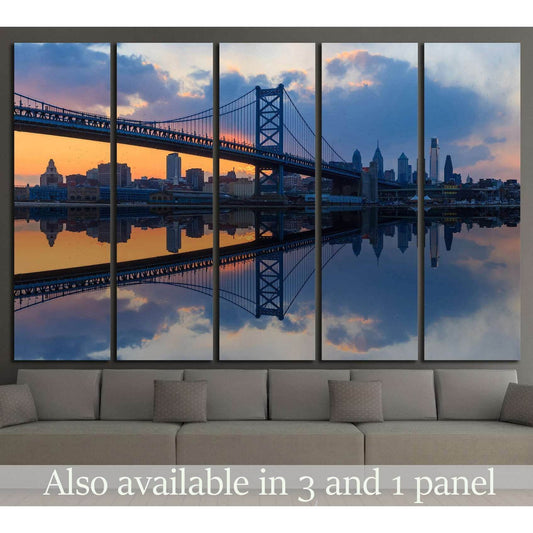 Philadelphia, Ben Franklin Bridge №887 Ready to Hang Canvas PrintCanvas art arrives ready to hang, with hanging accessories included and no additional framing required. Every canvas print is hand-crafted, made on-demand at our workshop and expertly stretc