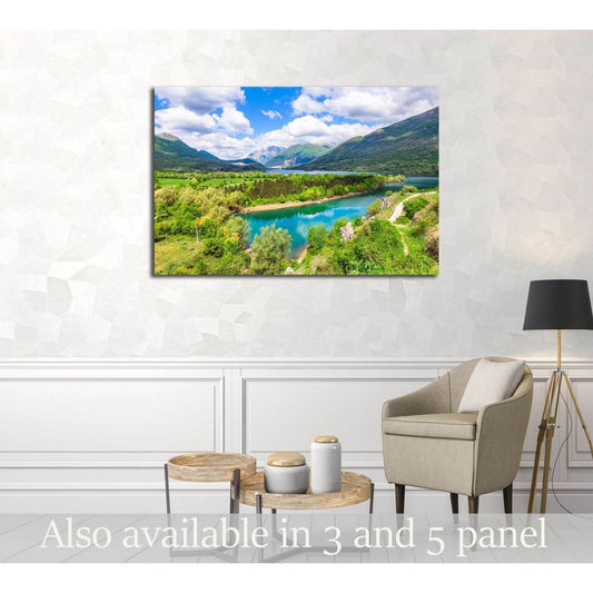 Pictorial lake Barrea in Abruzzo, Italy №3142 Ready to Hang Canvas PrintCanvas art arrives ready to hang, with hanging accessories included and no additional framing required. Every canvas print is hand-crafted, made on-demand at our workshop and expertly