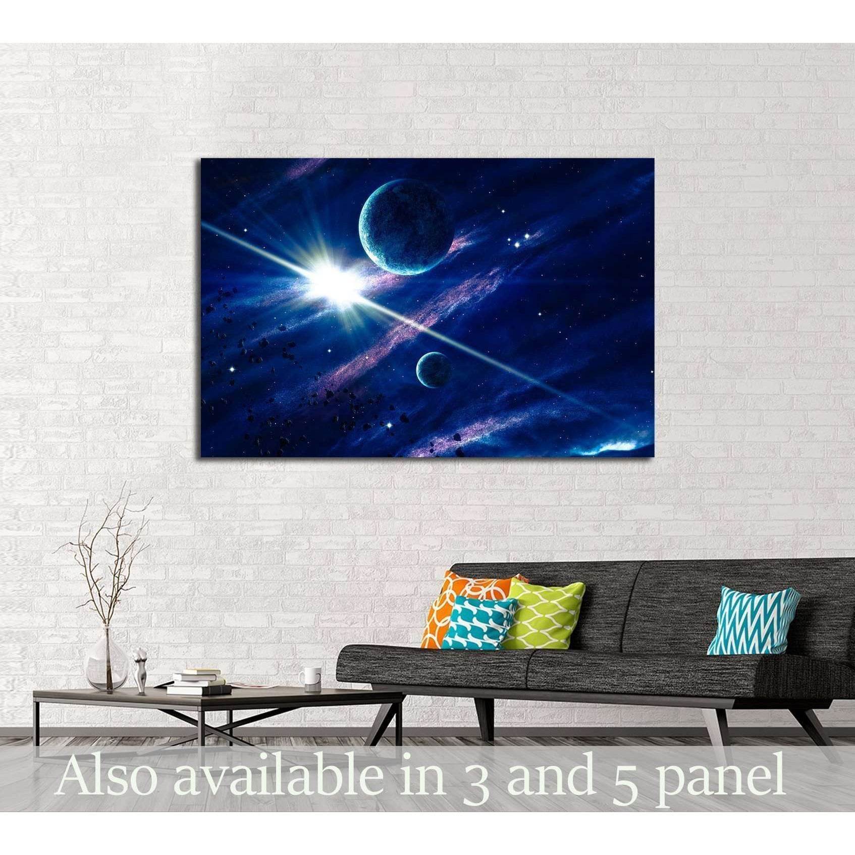 Planets with the shining star in space. Elements of this image furnished by NASA №2461 Ready to Hang Canvas PrintCanvas art arrives ready to hang, with hanging accessories included and no additional framing required. Every canvas print is hand-crafted, ma