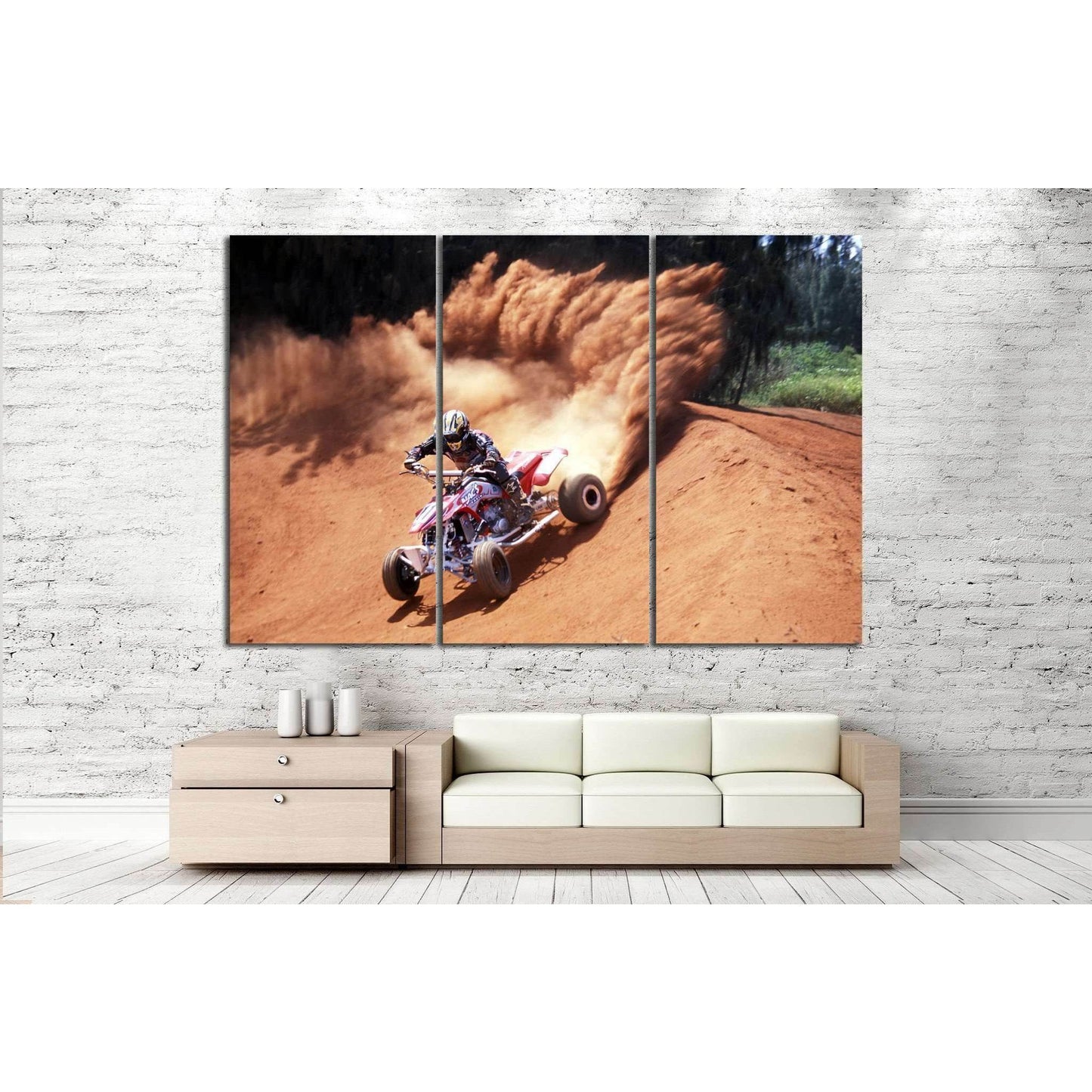 Quad Biker №154 Ready to Hang Canvas PrintCanvas art arrives ready to hang, with hanging accessories included and no additional framing required. Every canvas print is hand-crafted, made on-demand at our workshop and expertly stretched around 100% North A