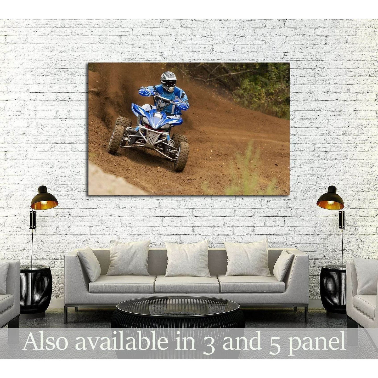 Rider driving in the race №2479 Ready to Hang Canvas PrintCanvas art arrives ready to hang, with hanging accessories included and no additional framing required. Every canvas print is hand-crafted, made on-demand at our workshop and expertly stretched aro