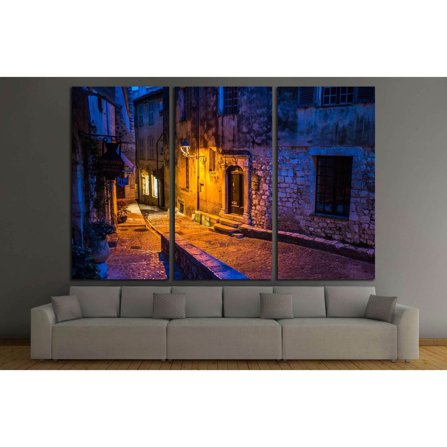 Saint Paul de Vence in the night, France №2737 Ready to Hang Canvas PrintCanvas art arrives ready to hang, with hanging accessories included and no additional framing required. Every canvas print is hand-crafted, made on-demand at our workshop and expertl