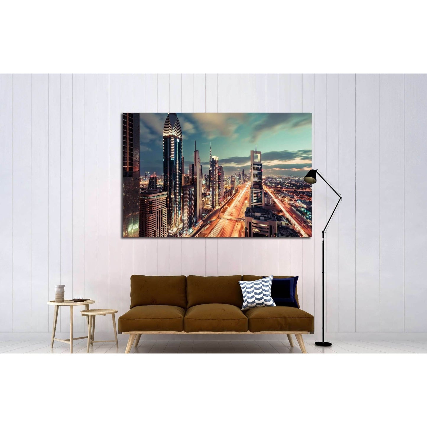 Scenic Dubai downtown architecture in the evening №3004 Ready to Hang Canvas PrintCanvas art arrives ready to hang, with hanging accessories included and no additional framing required. Every canvas print is hand-crafted, made on-demand at our workshop an