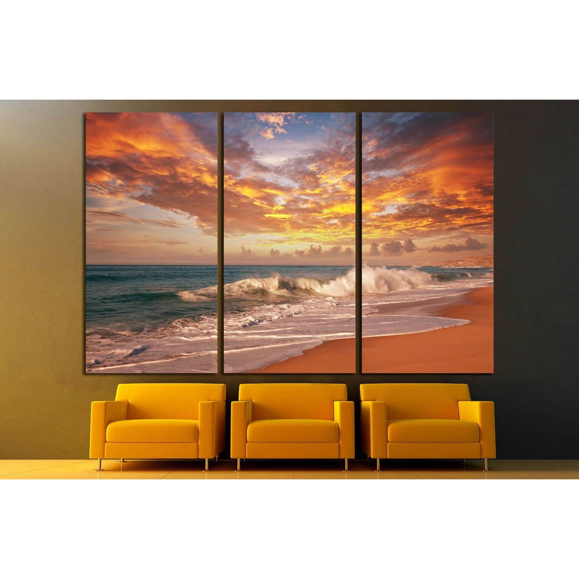 sea sunset №2685 Ready to Hang Canvas PrintCanvas art arrives ready to hang, with hanging accessories included and no additional framing required. Every canvas print is hand-crafted, made on-demand at our workshop and expertly stretched around 100% North