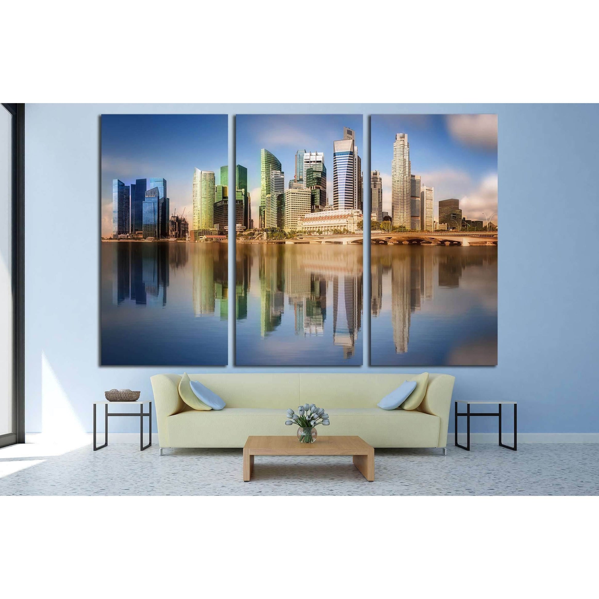 Singapore Skyline and view of skyscrapers on Marina Bay №2719 Ready to Hang Canvas PrintCanvas art arrives ready to hang, with hanging accessories included and no additional framing required. Every canvas print is hand-crafted, made on-demand at our works