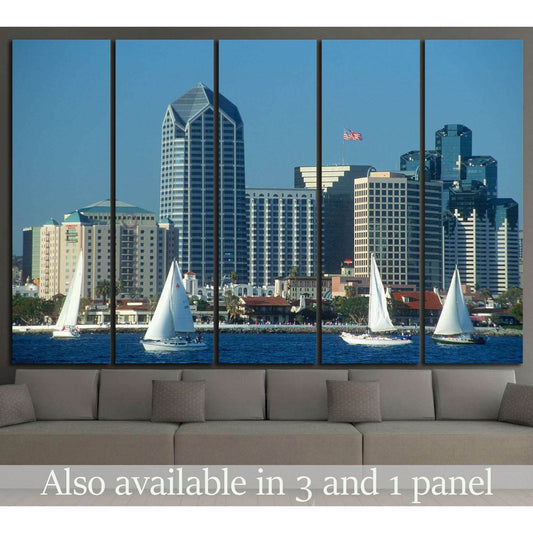 Skyline of San Diego, California №1011 Ready to Hang Canvas PrintCanvas art arrives ready to hang, with hanging accessories included and no additional framing required. Every canvas print is hand-crafted, made on-demand at our workshop and expertly stretc