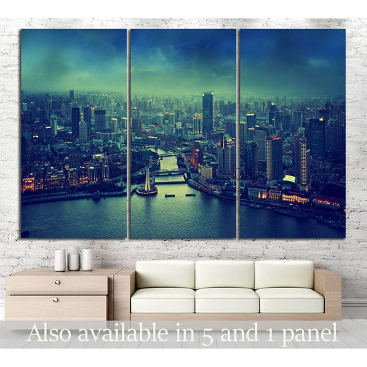 skyline of Shanghai №586 Ready to Hang Canvas PrintCanvas art arrives ready to hang, with hanging accessories included and no additional framing required. Every canvas print is hand-crafted, made on-demand at our workshop and expertly stretched around 100