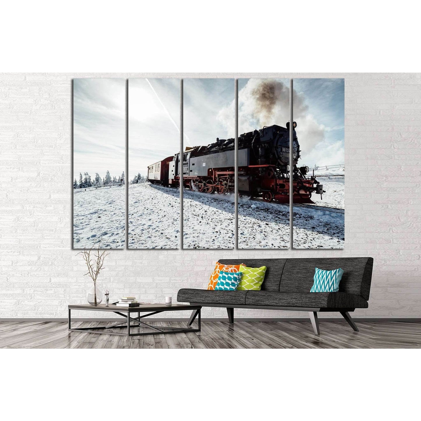 Snow and Locomotive №238 Ready to Hang Canvas PrintCanvas art arrives ready to hang, with hanging accessories included and no additional framing required. Every canvas print is hand-crafted, made on-demand at our workshop and expertly stretched around 100