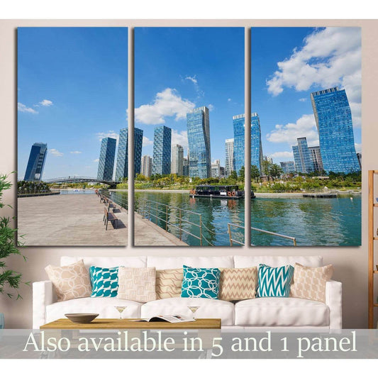 Songdo, Korea №1185 Ready to Hang Canvas PrintCanvas art arrives ready to hang, with hanging accessories included and no additional framing required. Every canvas print is hand-crafted, made on-demand at our workshop and expertly stretched around 100% Nor