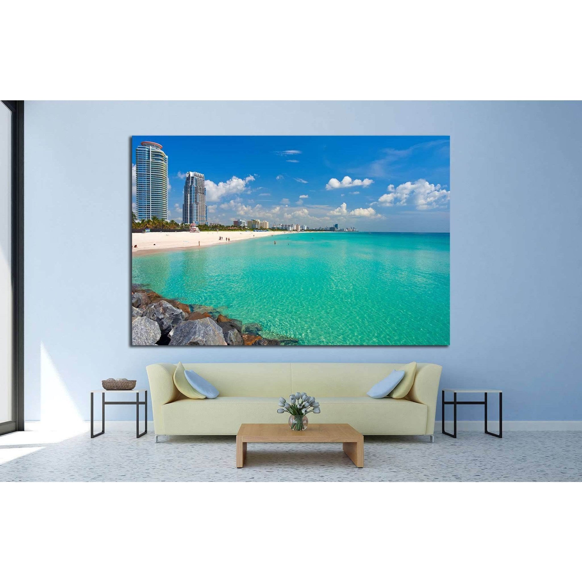 South Beach, Miami, Florida №1088 Ready to Hang Canvas PrintCanvas art arrives ready to hang, with hanging accessories included and no additional framing required. Every canvas print is hand-crafted, made on-demand at our workshop and expertly stretched a