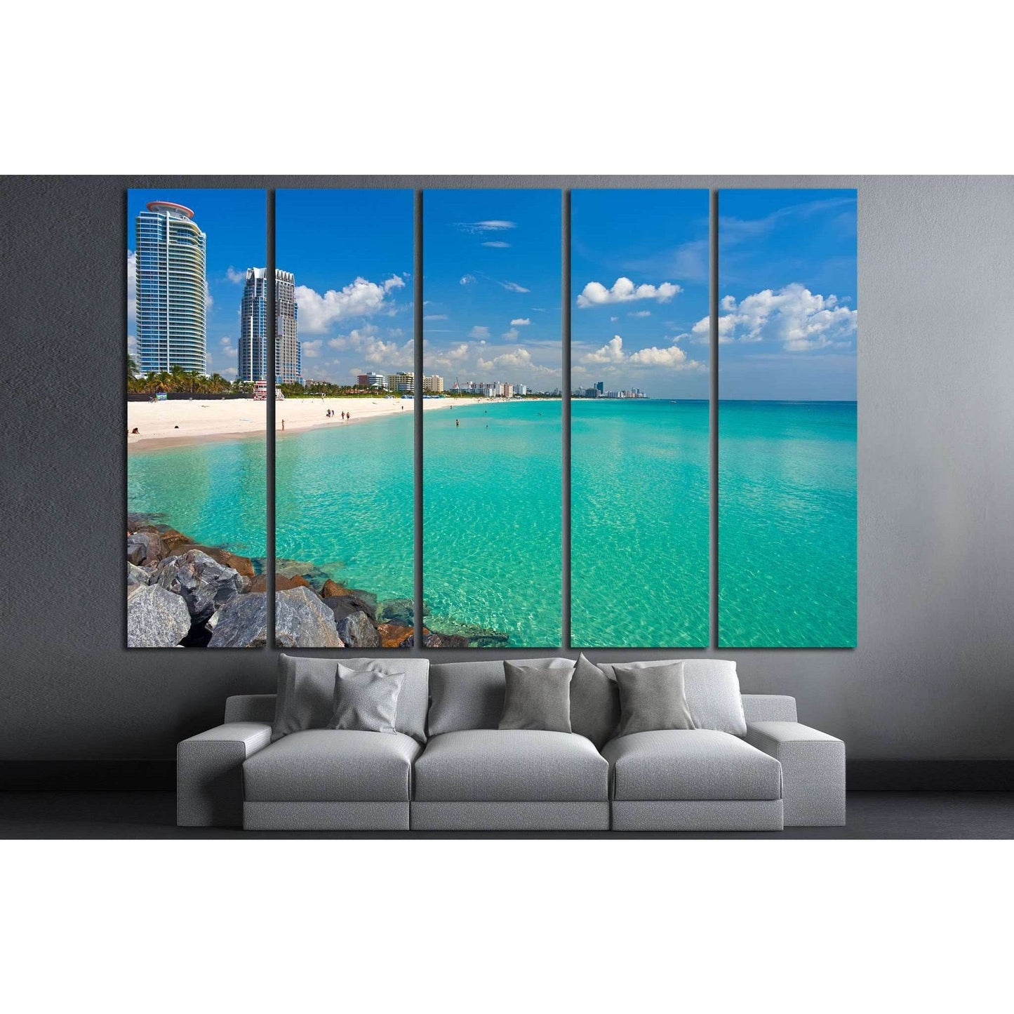 South Beach, Miami, Florida №1088 Ready to Hang Canvas PrintCanvas art arrives ready to hang, with hanging accessories included and no additional framing required. Every canvas print is hand-crafted, made on-demand at our workshop and expertly stretched a