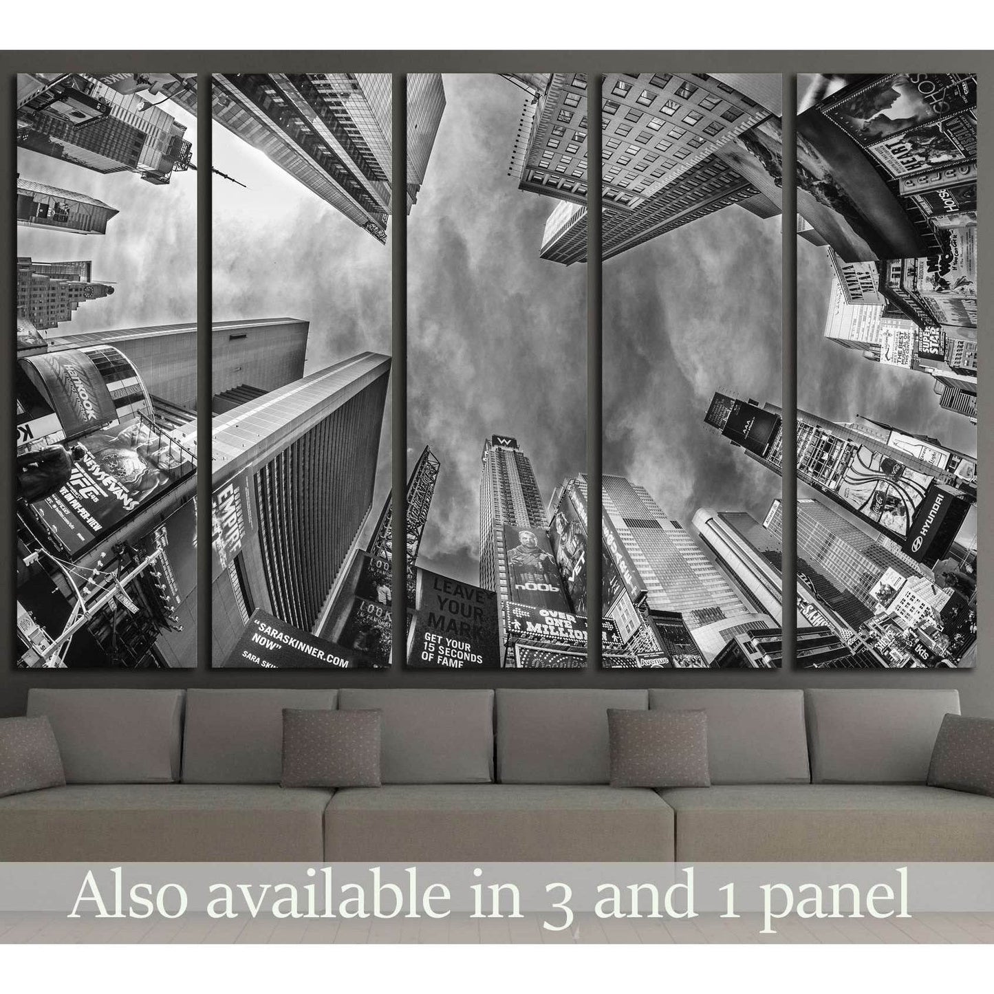 Street view of Times Square Skyscrapers New York City №2627 Ready to Hang Canvas PrintCanvas art arrives ready to hang, with hanging accessories included and no additional framing required. Every canvas print is hand-crafted, made on-demand at our worksho