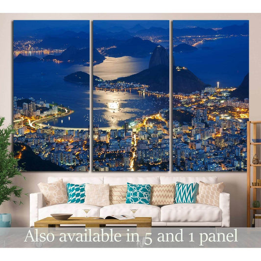 Sugar Loaf and Botafogo, Rio de Janeiro №1163 Ready to Hang Canvas PrintCanvas art arrives ready to hang, with hanging accessories included and no additional framing required. Every canvas print is hand-crafted, made on-demand at our workshop and expertly