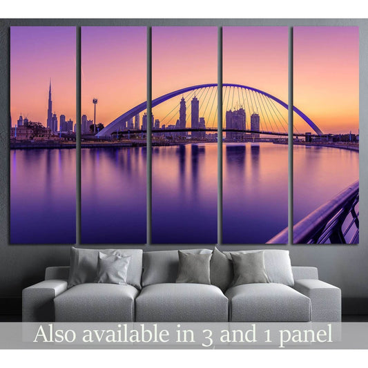 Sunrise in Dubai Canal №1259 Ready to Hang Canvas PrintCanvas art arrives ready to hang, with hanging accessories included and no additional framing required. Every canvas print is hand-crafted, made on-demand at our workshop and expertly stretched around