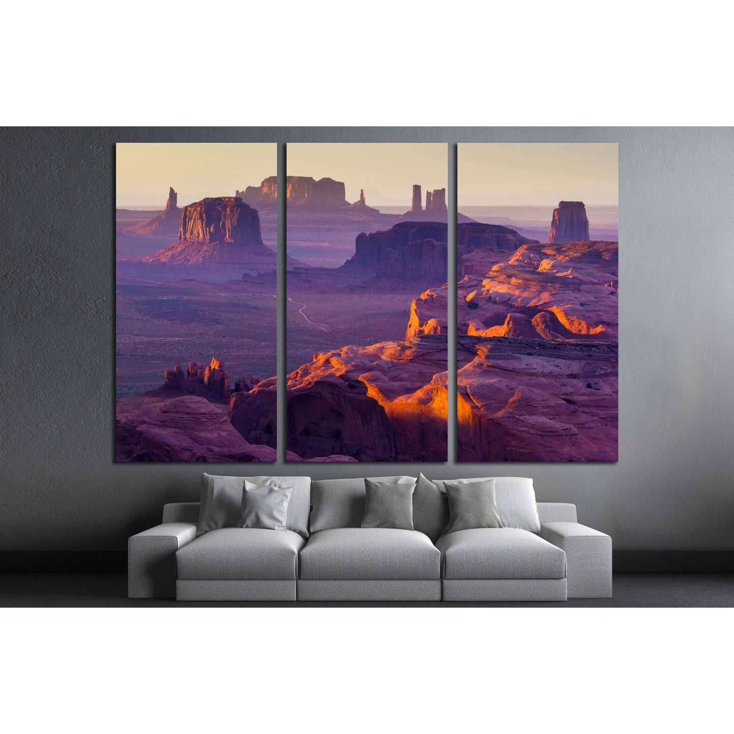 Sunset over the Hunt's Mesa №2690 Ready to Hang Canvas PrintCanvas art arrives ready to hang, with hanging accessories included and no additional framing required. Every canvas print is hand-crafted, made on-demand at our workshop and expertly stretched a