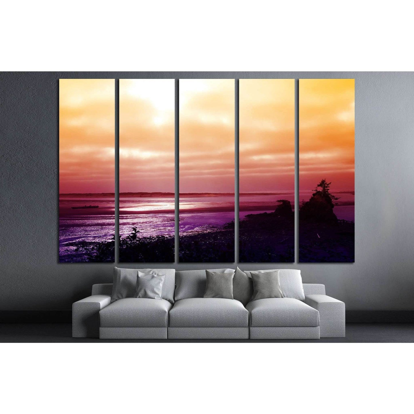 Sunset over the Pacific Coast near Lincoln City, Oregon №1957 Ready to Hang Canvas PrintCanvas art arrives ready to hang, with hanging accessories included and no additional framing required. Every canvas print is hand-crafted, made on-demand at our works