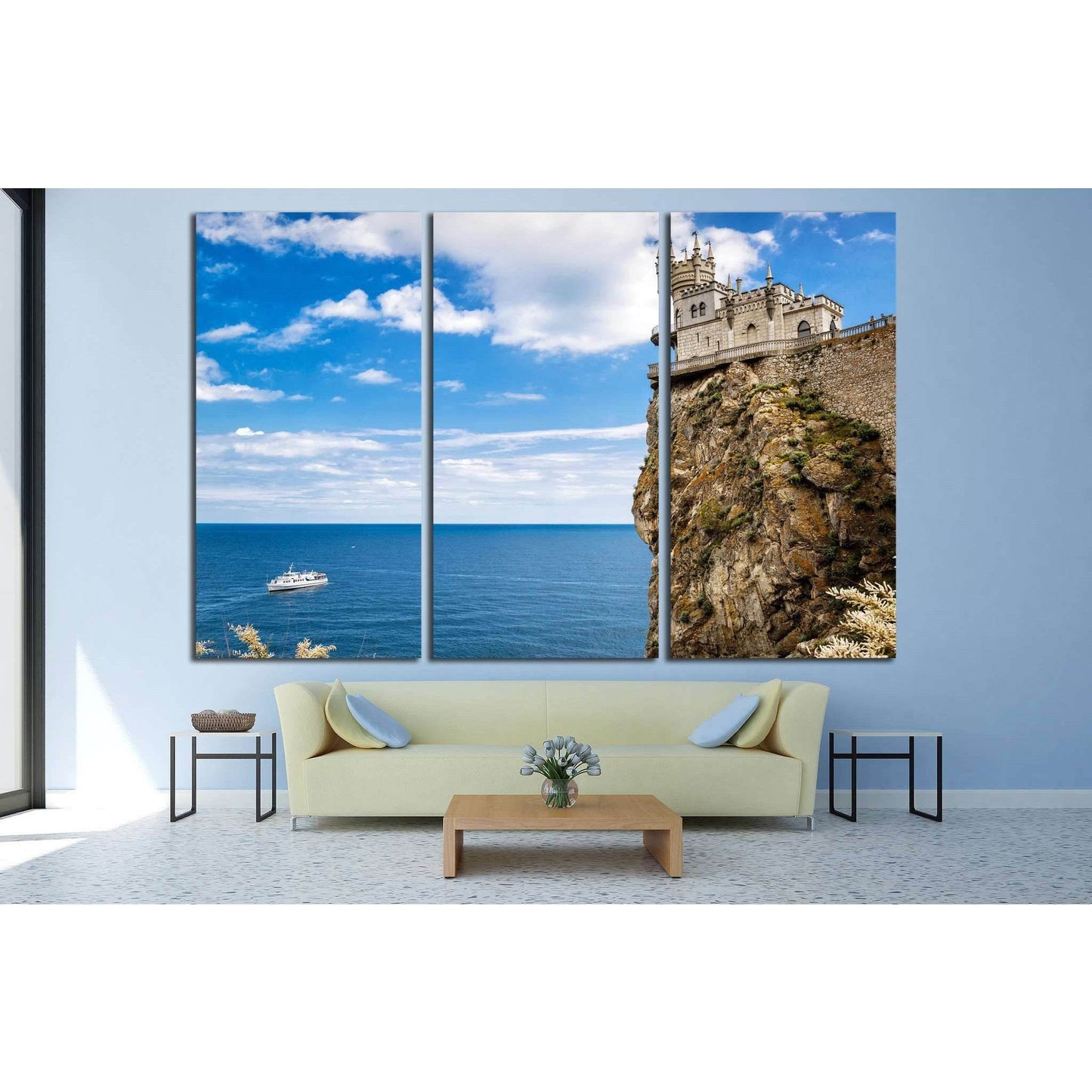 Swallow's Nest castle, Black Sea in Crimea, Ukraine №1812 Ready to Hang Canvas PrintCanvas art arrives ready to hang, with hanging accessories included and no additional framing required. Every canvas print is hand-crafted, made on-demand at our workshop