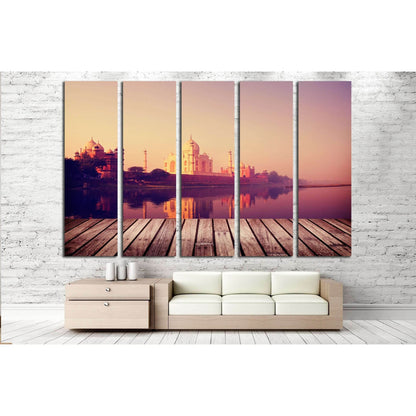 Taj Mahal India Seven Wonders Travel Destination Concept №2285 Ready to Hang Canvas PrintCanvas art arrives ready to hang, with hanging accessories included and no additional framing required. Every canvas print is hand-crafted, made on-demand at our work