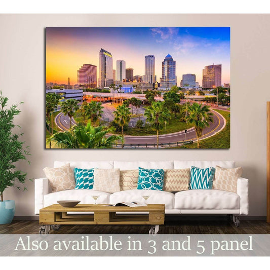 Tampa, Florida, USA downtown skyline №1236 Ready to Hang Canvas PrintCanvas art arrives ready to hang, with hanging accessories included and no additional framing required. Every canvas print is hand-crafted, made on-demand at our workshop and expertly st