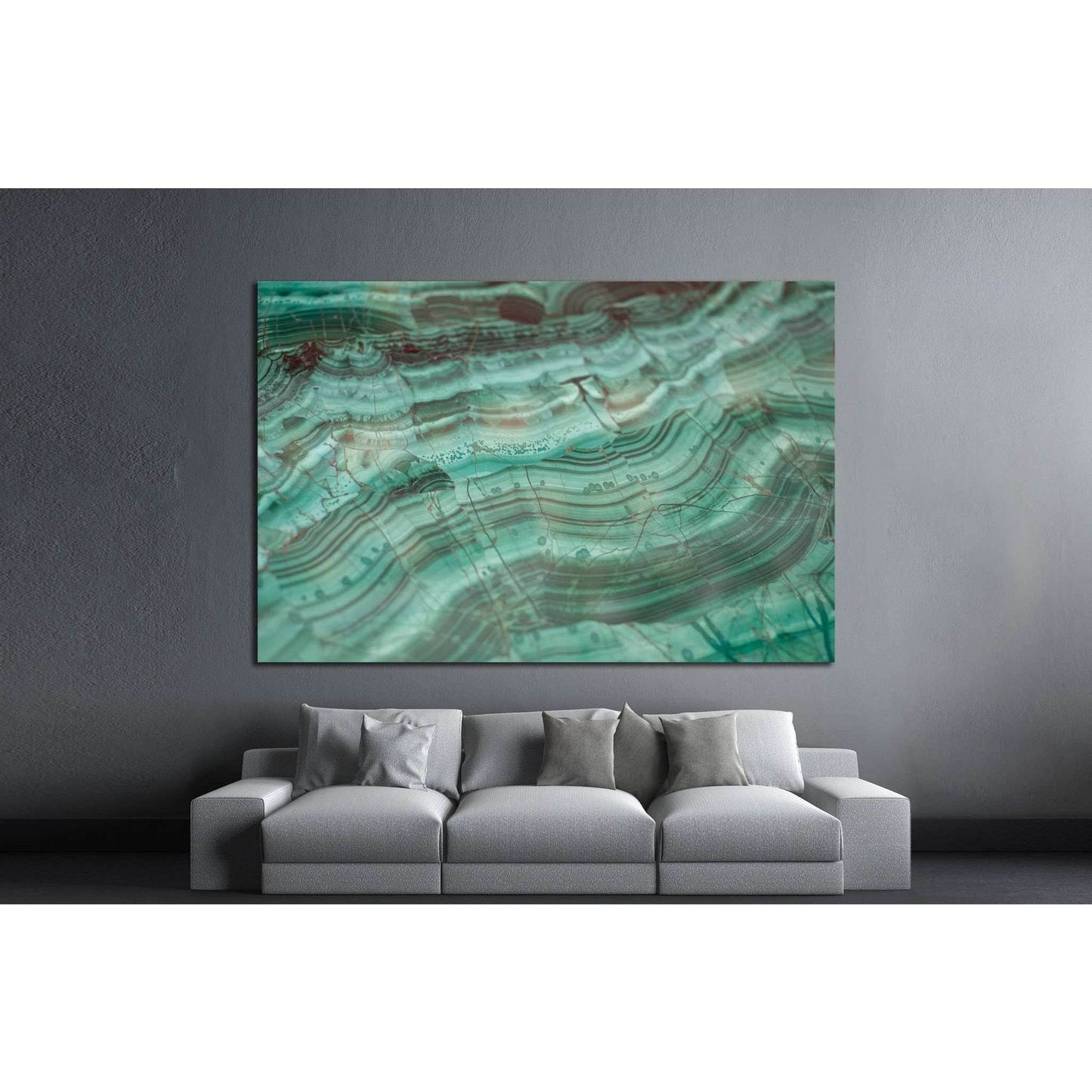 Texture of polished Malachite №1399 Ready to Hang Canvas PrintCanvas art arrives ready to hang, with hanging accessories included and no additional framing required. Every canvas print is hand-crafted, made on-demand at our workshop and expertly stretched