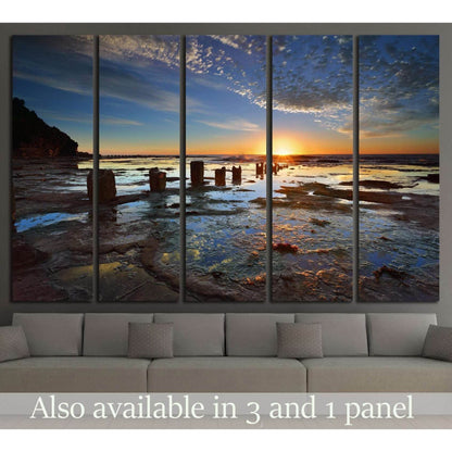 The golden sun rises on the horizon its first rays of light streaking across Australia №2523 Ready to Hang Canvas PrintCanvas art arrives ready to hang, with hanging accessories included and no additional framing required. Every canvas print is hand-craft