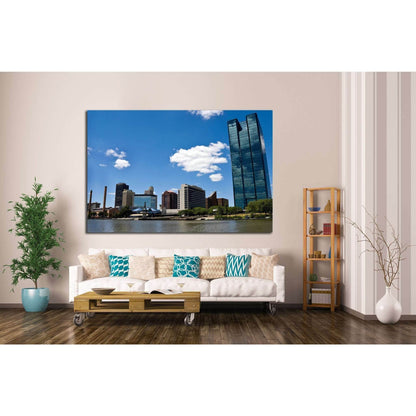 Toledo, OH Skyline from a Boat on the Maumee River №1736 Ready to Hang Canvas PrintCanvas art arrives ready to hang, with hanging accessories included and no additional framing required. Every canvas print is hand-crafted, made on-demand at our workshop a