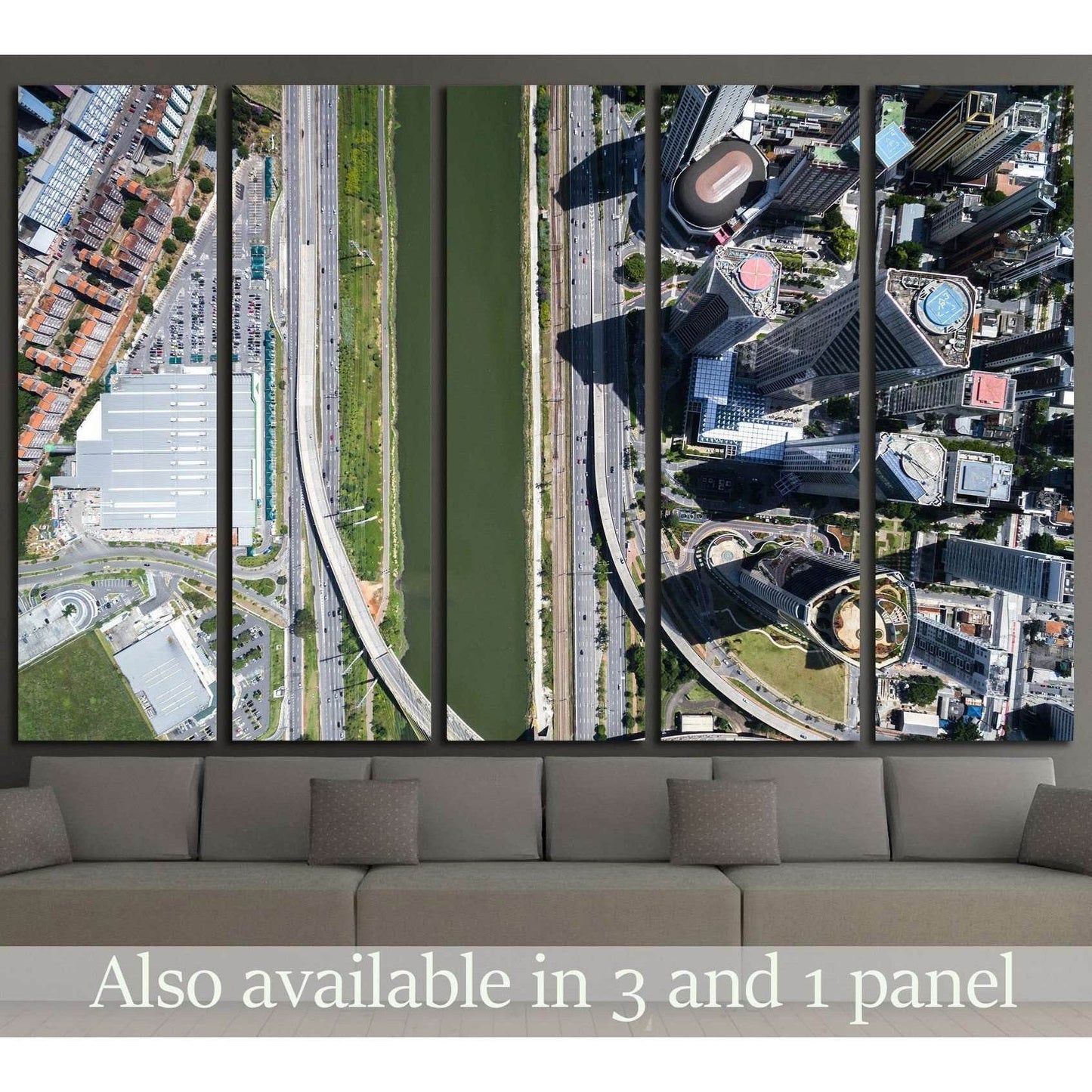 Top View in Sao Paulo, Brazil №1534 Ready to Hang Canvas PrintCanvas art arrives ready to hang, with hanging accessories included and no additional framing required. Every canvas print is hand-crafted, made on-demand at our workshop and expertly stretched