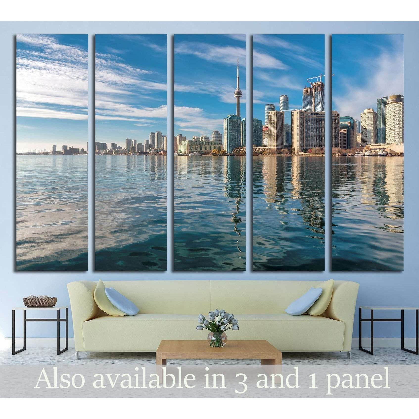 Toronto city skyline and reflection in the lake at sunset, Ontario, Canada №2012 Ready to Hang Canvas PrintCanvas art arrives ready to hang, with hanging accessories included and no additional framing required. Every canvas print is hand-crafted, made on-