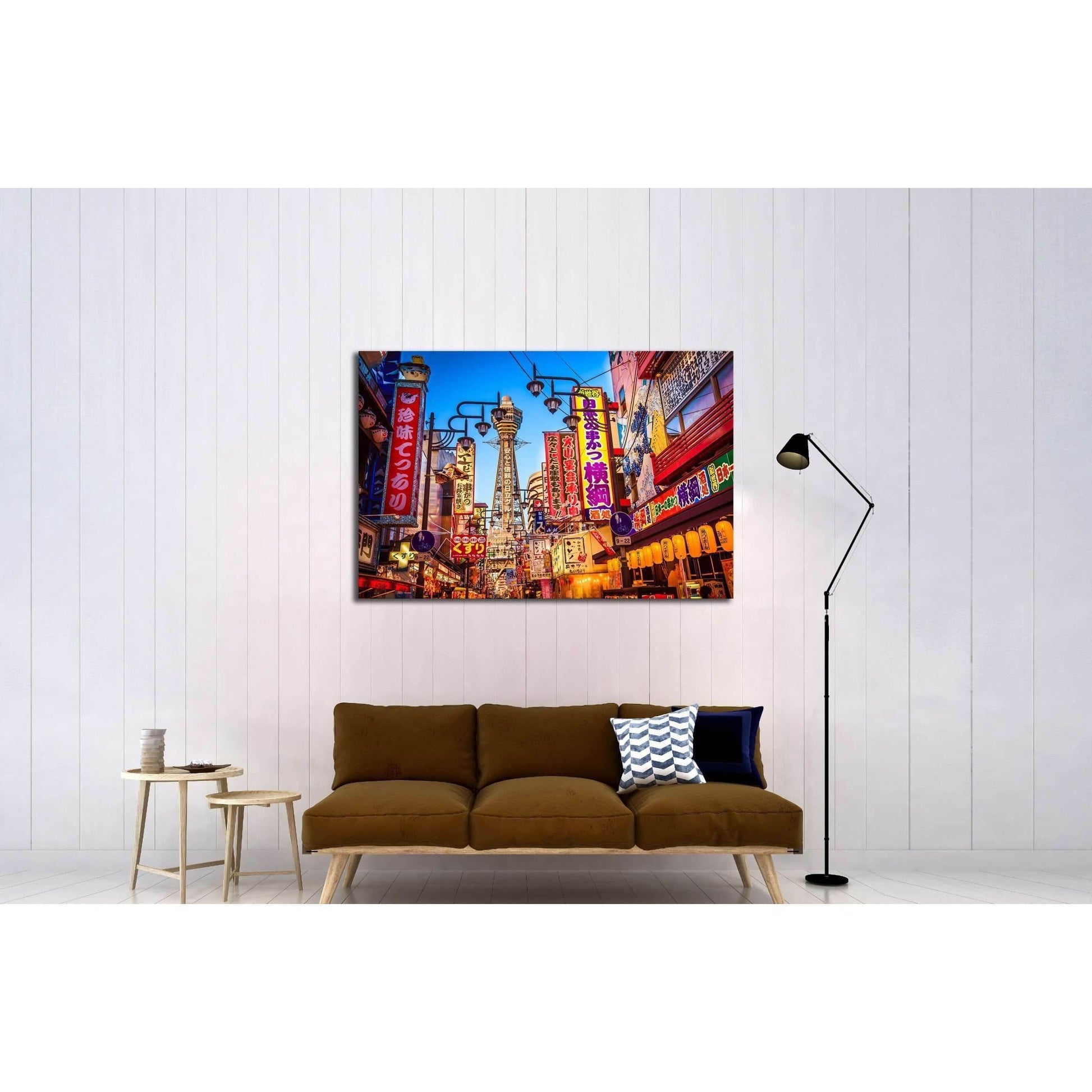 Tsutenkaku tower and Shinsekai district at night, Osaka, Japan №2183 Ready to Hang Canvas PrintCanvas art arrives ready to hang, with hanging accessories included and no additional framing required. Every canvas print is hand-crafted, made on-demand at ou