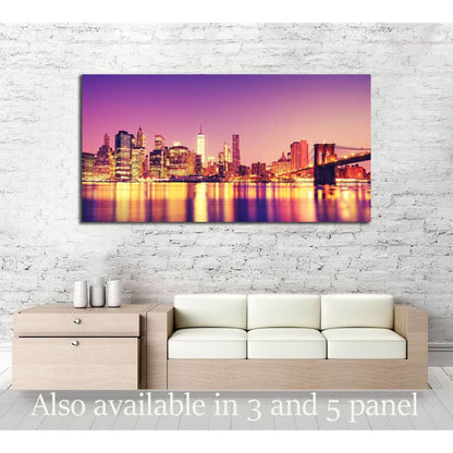 View of Manhattan at sunset, New York City №2709 Ready to Hang Canvas PrintCanvas art arrives ready to hang, with hanging accessories included and no additional framing required. Every canvas print is hand-crafted, made on-demand at our workshop and exper