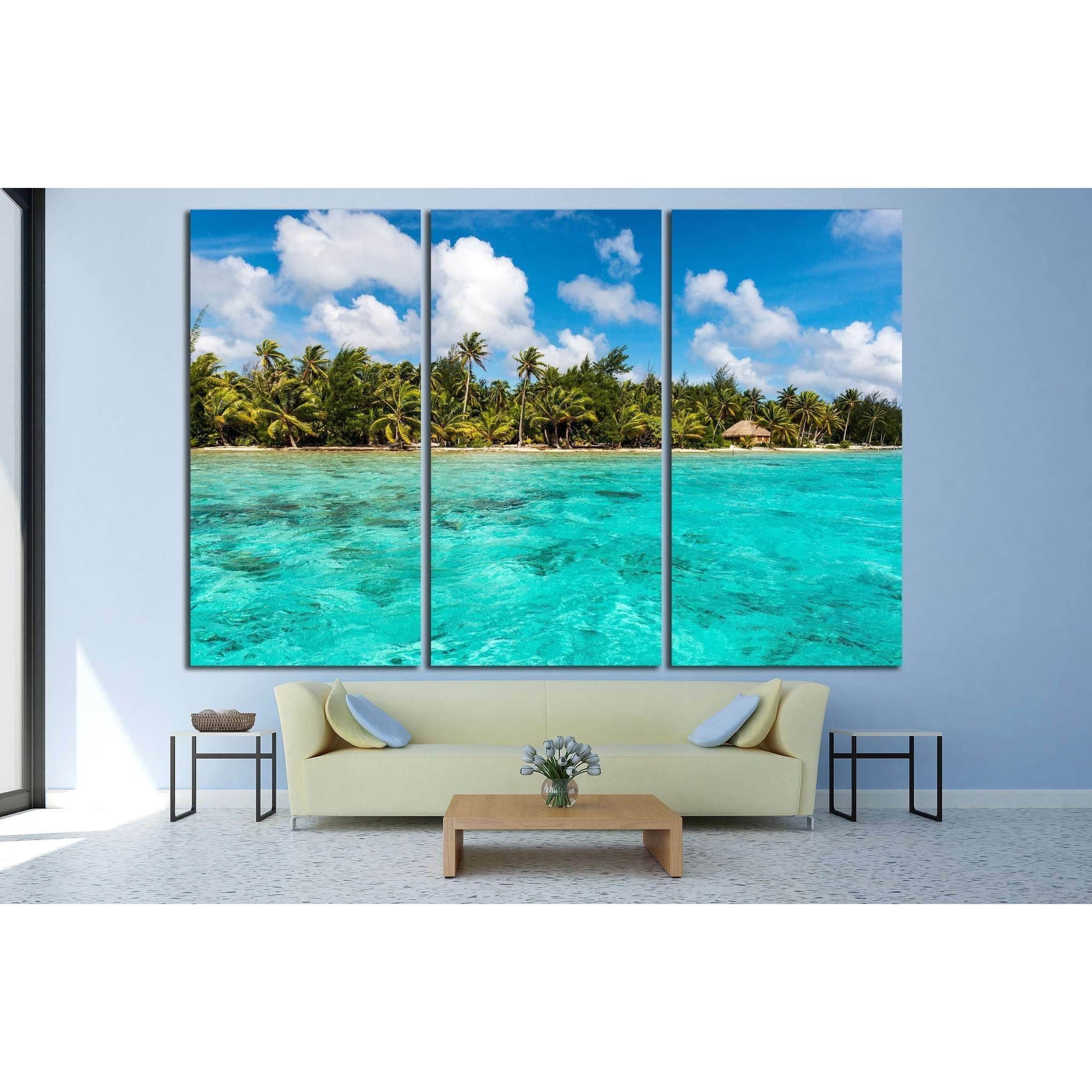 view over the lagoon of Bora Bora №2515 Ready to Hang Canvas PrintCanvas art arrives ready to hang, with hanging accessories included and no additional framing required. Every canvas print is hand-crafted, made on-demand at our workshop and expertly stret