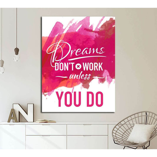 Vintage canvas with motivation quote on red pink abstract watercolor background №4556 Ready to Hang Canvas PrintCanvas art arrives ready to hang, with hanging accessories included and no additional framing required. Every canvas print is hand-crafted, mad