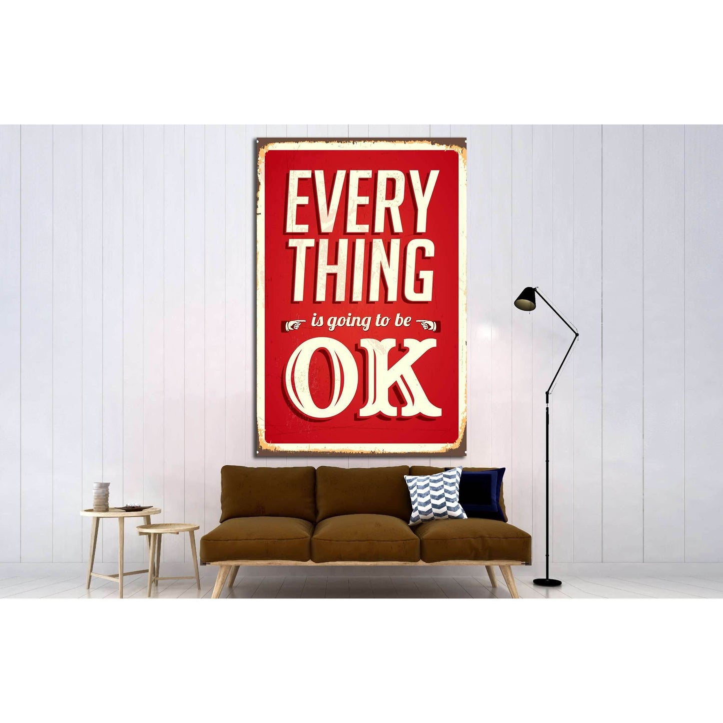 Vintage metal sign - Everything is going to be ok №4564 Ready to Hang Canvas PrintCanvas art arrives ready to hang, with hanging accessories included and no additional framing required. Every canvas print is hand-crafted, made on-demand at our workshop an