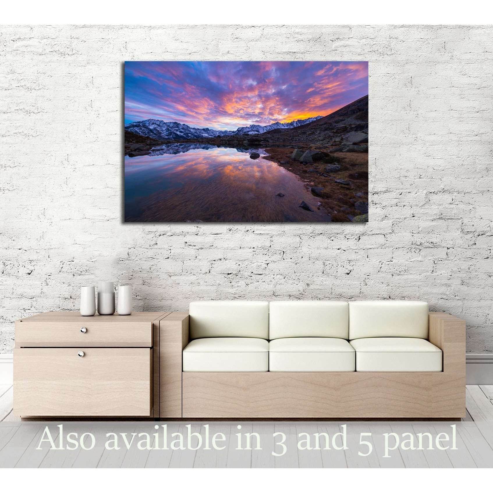 Wide angle shot taken on the Italian Alps №3086 Ready to Hang Canvas PrintCanvas art arrives ready to hang, with hanging accessories included and no additional framing required. Every canvas print is hand-crafted, made on-demand at our workshop and expert